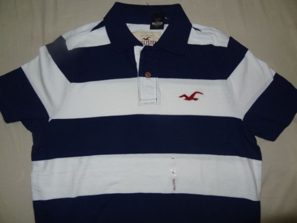 Camiseta Polo Hollister - Listrada - Tamanho L
