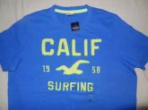 Camiseta Malha Hollister - Azul - Tamanho L